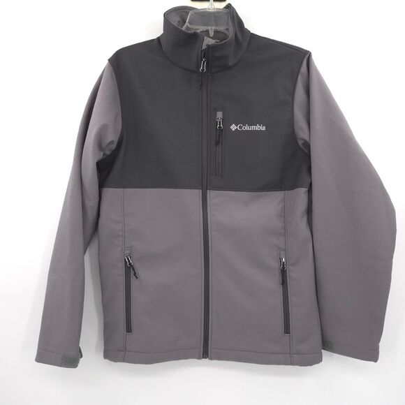 Columbia mens Ascender Softshell Jacket Size S city gray shark rain resistant - Picture 1 of 9
